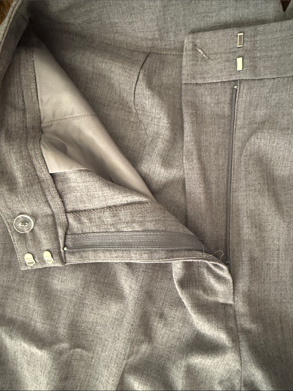 ASOS Tall Gray Dress Pants - Classic Straight Fit - Picture 3 of 4